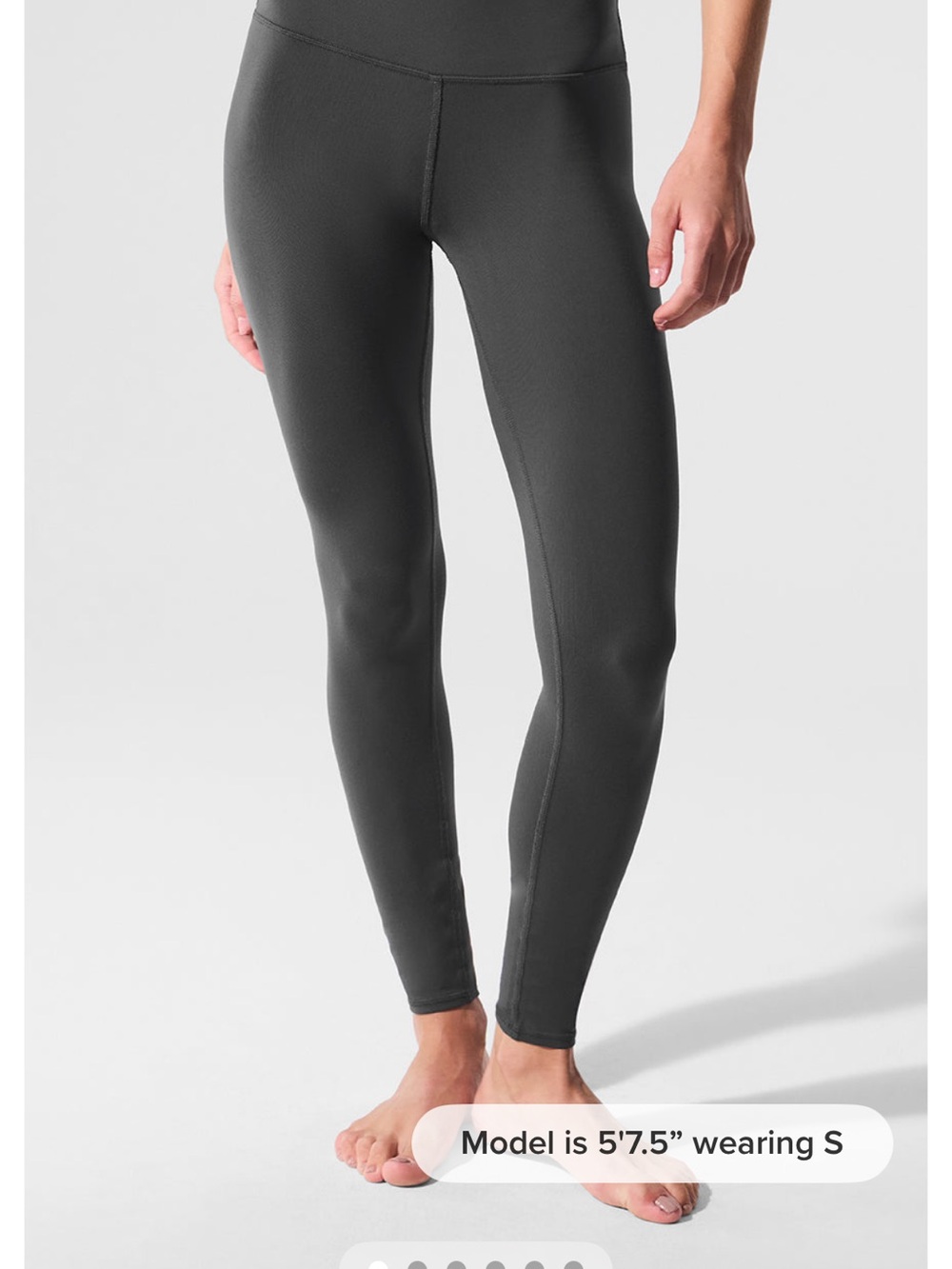 Alo Yoga High-Waist Airbrush Legging in Anthracite (Charcoal Gray)
